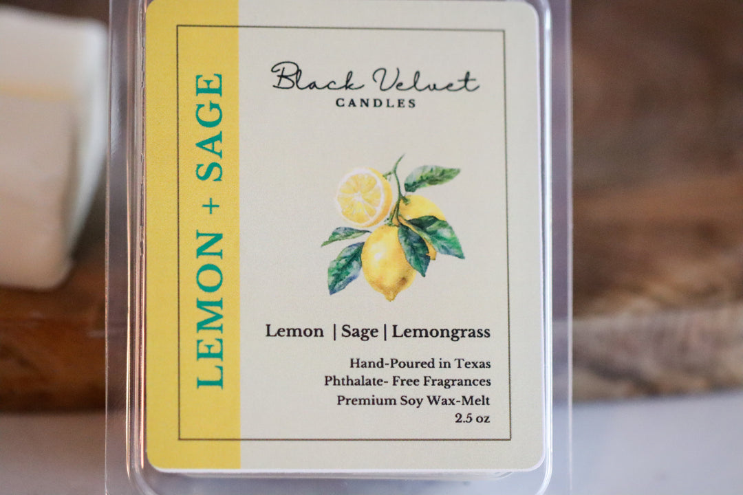 2.5 oz Lemon & Sage--  Wax Melt